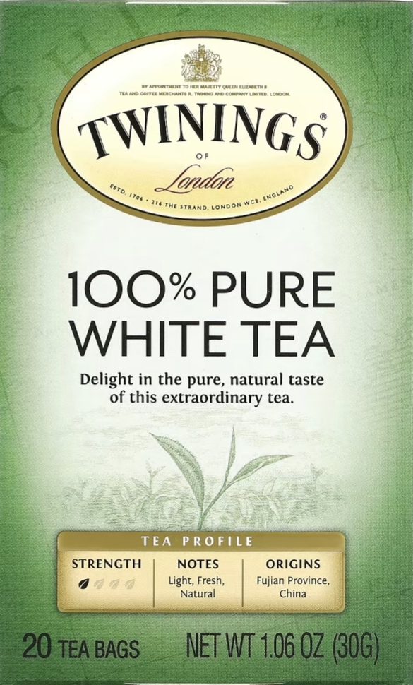الشاي الابيض للتنحيف النّقي من إنتاجِ شركة Twinings